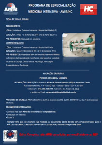 Processo Seletivo do Curso de Especialização em Medicina Intensiva - AMIB-HC 2014