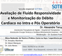Sessão especial SOTIBA: Avaliação de Fluido Responsividade e Monitorização do Débito Cardíaco no Intra e Pós Operatório – Dr. Alexandre Teruya
